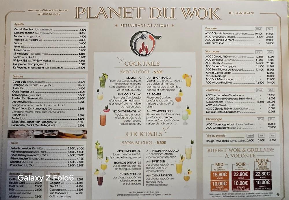Planète du Wok - Menu Image 1